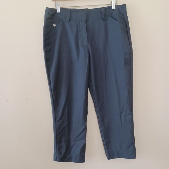 Pro Tour‎ Ladies Pants Sz 10 Golf Cropped Capri Black Outdoor Activewear - Picture 1 of 8